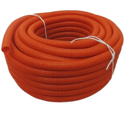 3/4 Inch Hdpe Non Split Loom Tubing Corrugated Red 100Ft 1