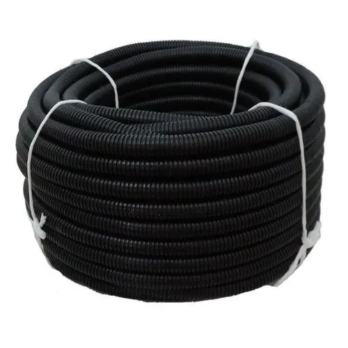 3/4 Inch Non Split Loom Tubing Corrugated Black 100Ft 1