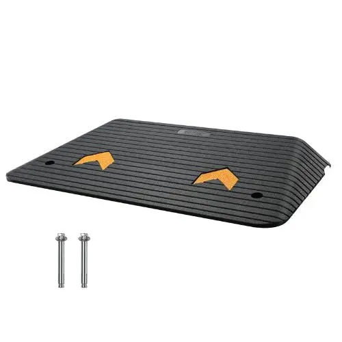 3.5 Inch Upgraded Rubber Threshold Ramp With 1 Channel Natural Rubber Car Ramp Or Wheelchair And Scooter 1