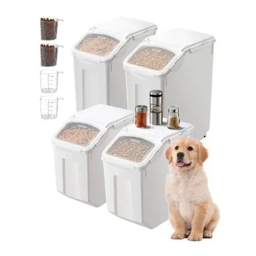 3.5Gal X 2 + 4.5Gal X 2  Ingredient Storage Container For  Kitchen F-8908-8909 (Pack Of 4) 1