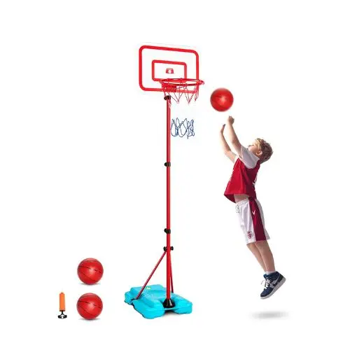3-8 -Ages Adjustable Kids Basketball Hoop, Portable Indoor/Outdoor Toy For Kids 1