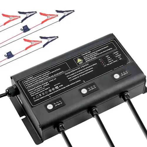 3-Bank 5A 12V Onboard Boat Charger Ip68 Waterproof Smart On-Board Battery Charger 1