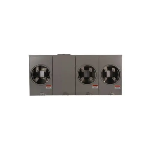 3 Gang 200A 600V Single Phase Four Jaw Meter Socket 1009614Ch 1