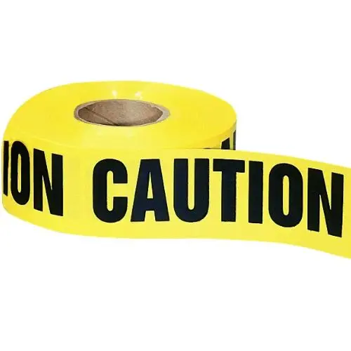3 Inch 1000Ft Barricade Tape Yellow 42-001 1