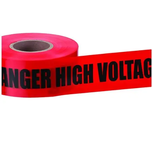 3 Inch 1000Ft High Visibility Barricade Tape Ldpe Red 42-052 1