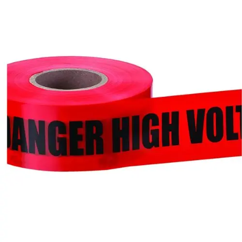 3 Inch 1000Ft High Visibility Barricade Tape Polyethylene Red 42-051 1