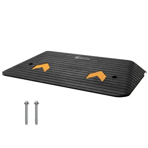 3 Inch Upgraded Rubber Threshold Ramp With 1 Channel Natural Rubber Car Ramp For Wheelchair And Scooter 1