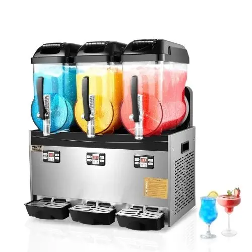 3 X 12 L Commercial Slushy Machine 144 Cups Stainless Steel Margarita Smoothie Drink Maker For Home Party Restaurants 1