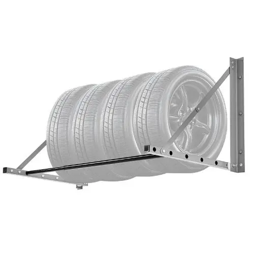 300 Ibs Wall Mounted Folding Tire Rack For Garage Workshop Repair Shop Tc0513 1