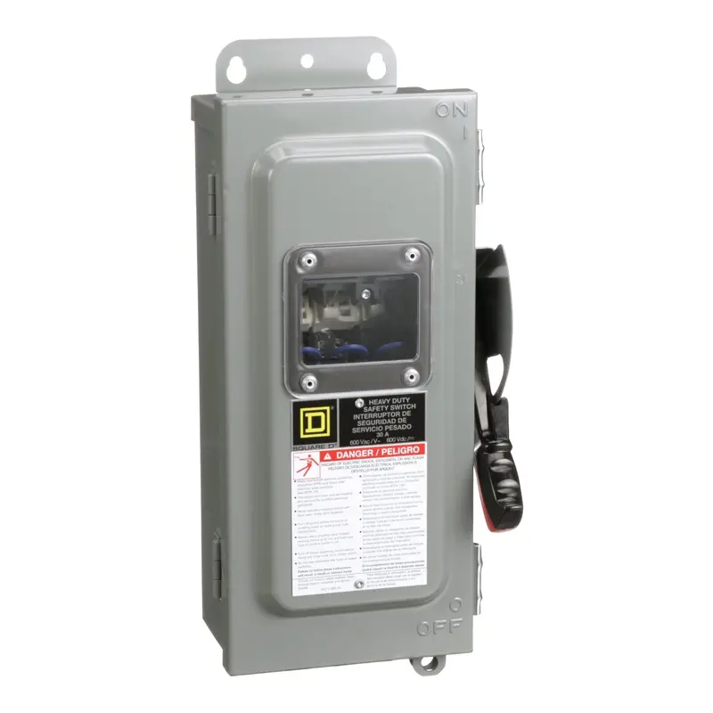 30A 600Vac 600Vdc Steel Heavy Duty Safety Switch H361awkvw 1