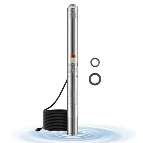 31.7 Gpm, 276Ft Head, Stainless Steel 1.5Hp Deep Well Submersible Pump For Home, Farm, And Irrigation 1