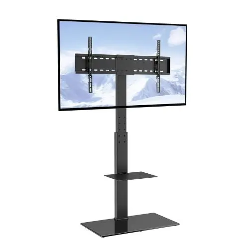 32-85" Tv Stand Mount, Height Adjustable Portable Floor Stand Fits Screen Size: 81.3-215.9 Cm 1
