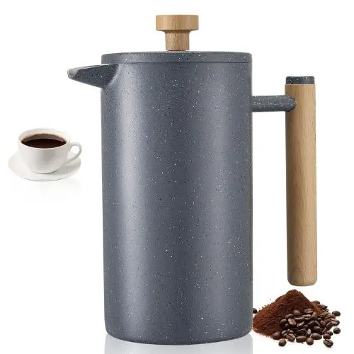 34 Oz Stainless Steel French Press Coffee Maker (Black) 1