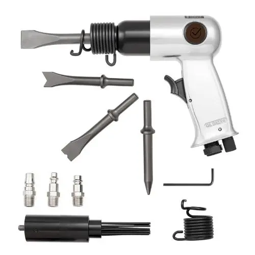 3500 Bpm  Air Hammer With 2.76 Inch Stroke & 4Pcs Chisels Round Shank For Cutting Punching Scraping 1