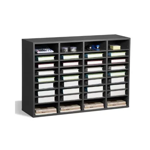 36 Compartment Desk Literature Organizer File & Mail Sorter – (Grey) 1