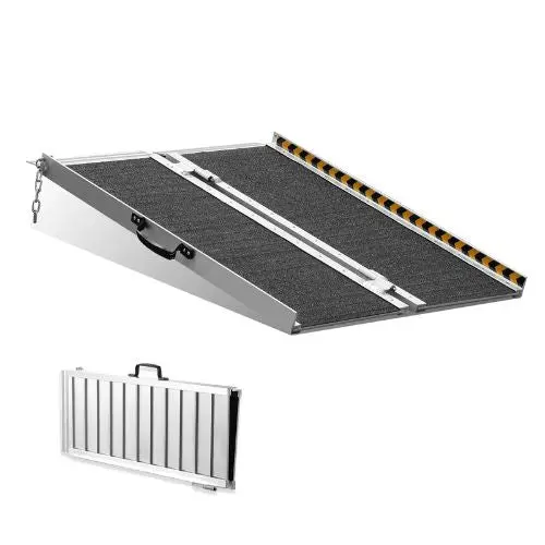 36 Inch Portable Wheelchair Ramp Aluminum Folding Threshold Ramp For Home Steps Stairs Doorways Curbs 1