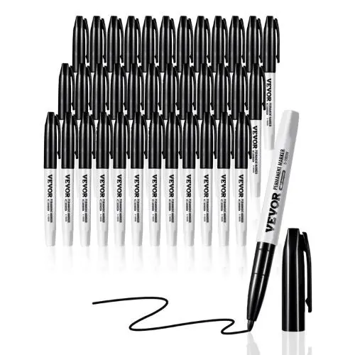 36-Pack Permanent Markers Fine Point Quick-Drying & Fade-Resistant For Various Surfaces (Black) 1