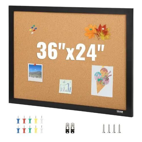 36X24 In Bulletin Board With Mdf Sticker Frame Vision Board For Officeand School 1