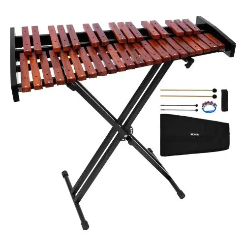 37-Note Wooden Glockenspiel Xylophone With Adjustable Stand & Bag 1