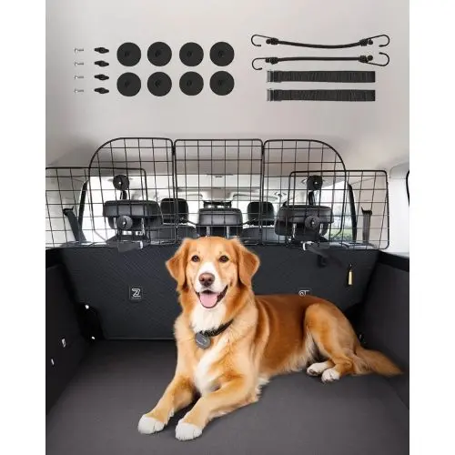 38.5 X 15.9 Metal Adjustable Vehicle Pet Barrier Universal-Fit Car Divider For Car Szjjzw01b 1