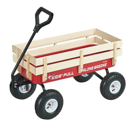 39" Pull-Along Toddler Wagon With Handle 330 Lb Capacity For Kids Gardening Beach 1