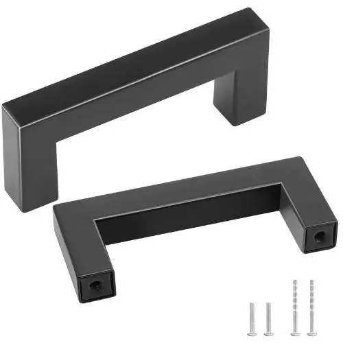 3In / 76Mm Cupboard Door Handles For Kitchen Bathroom Bar Hardware Matte Black 6003-76Mm-Black( Pack Of 10)) 1