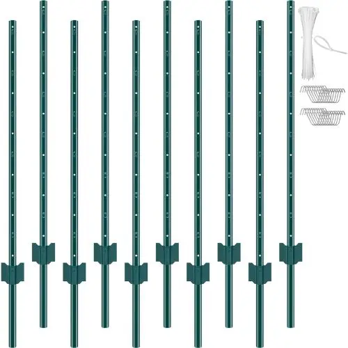 4 Ft T-Post Heavy Duty Metal Fence Post (Pack Of 10) 1