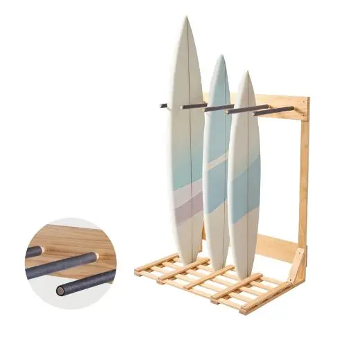 4 Tiers Vertical Surfboard Stand For Wakeboards Snowboards Kiteboards Shortboard Skis 1