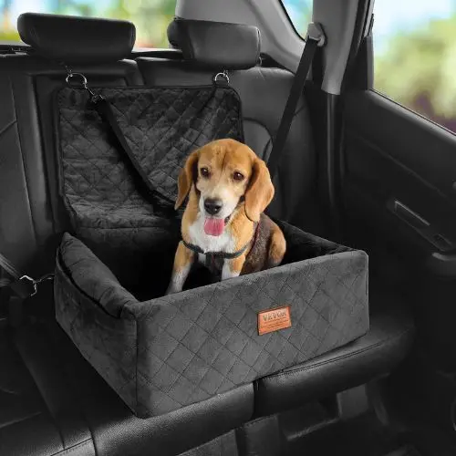 40 Lbs Dog Booster Car Seat Pet Car Seat Small Dog Up To For Car Jbs-Pcs-003-Black 1