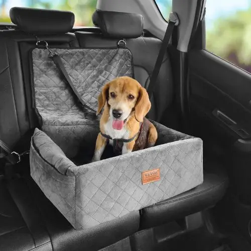 40Lbs Dog Booster Car Seat Pet Car Seat Small Dog Up To Gray For Car Jbs-Pcs-003-Gray 1