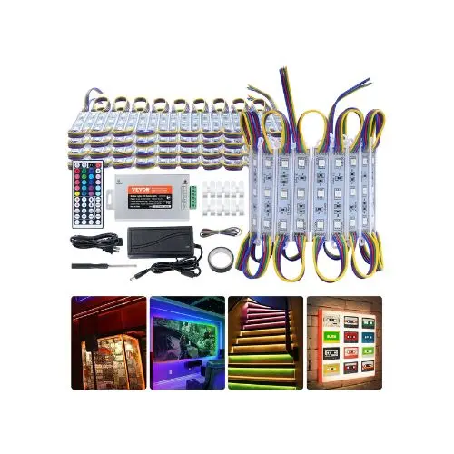 41Ft High Brightness Ip68 Waterproof 5050 Smd Rgb Led Advertising Light Modules With Remote 80Pcs 1