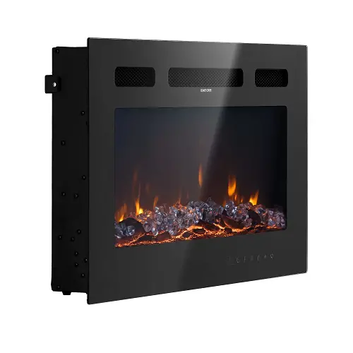 42-Inch Electric Fireplace, 1500W, Wall Mounted & Recessed, Flat Style, With Remote Control 2