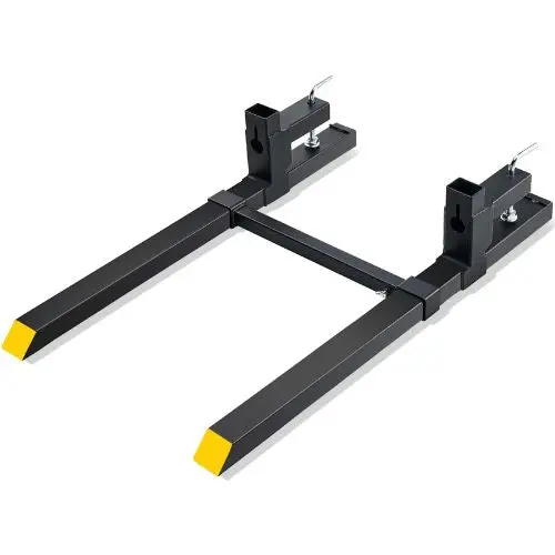 43 Inch Heavy Duty Pallet Forks With Adjustable Stabilizer Bar Tractor Bucket Forks For Tractor Attachments 1
