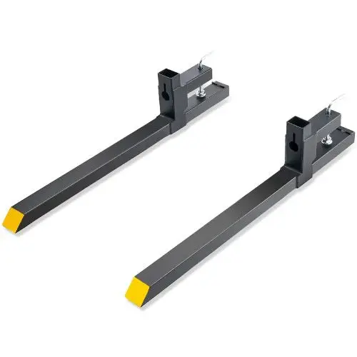43 Inch Heavy Duty Pallet Forks With Adjustable Stabilizer Bar Tractor Bucket Forks For Tractor Attachments 1