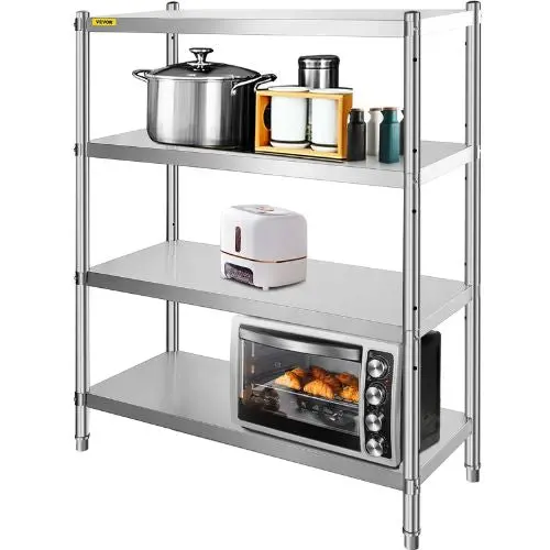 48 X 24 X 59 In Stainless Steel Shelving 4 Tier Adjustable Shelf Storage For Kitchen Rk4859-4 1