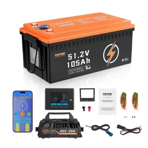48V 105Ah Golf Cart Lithium Battery 48 Volt Golf Cart Battery With 200A Bms,Lifepo4 Battery With 600A Peak Current 1