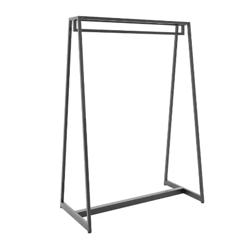 48"W X 68"H Aspect Ballet Bar Garment Rack Matte Black Finish Apa48nwmab 1