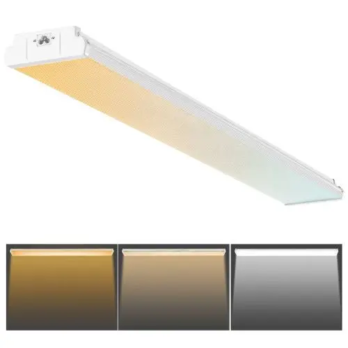 4Ft Led Wraparound Light 50W 5500Lm Flush Mount Shop Light 3000K/4000K/5000K Adjustable Fcc Listed 1
