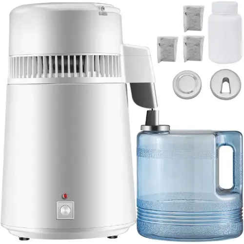 4L Water Distiller 750W Bpa-Free Home Purifier (White) 1