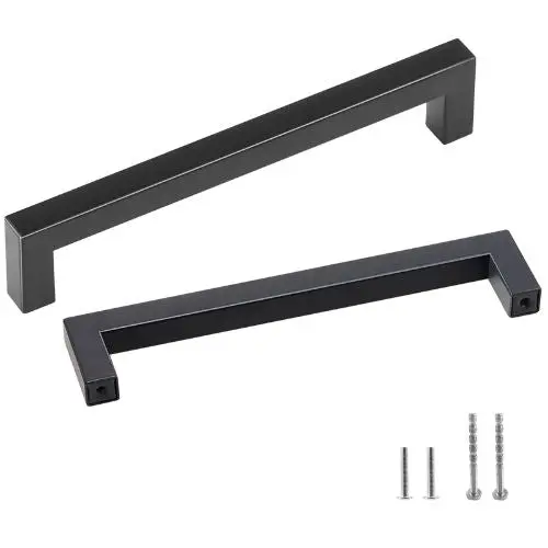5.03In / 128Mm Cupboard Door Handles For Kitchen Bathroom Bar Hardware Matte Black Pk5.03-30( Pack Of 30) 1