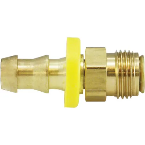 5/16 Inch Push On Hose Barbed 1/4 Inch Male Inverted Flared Swivel Connector Brass 30278 1