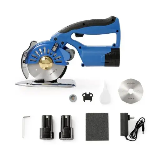 5-Speed Cordless Electric Rotary Fabric Cutting Machine, 1.1" Cutting Thickness, Octagonal Knife 1