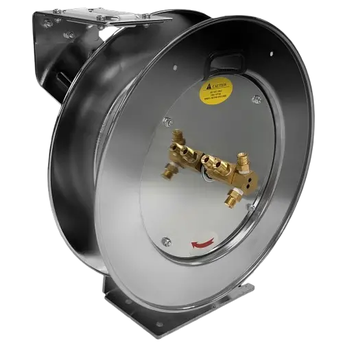 50' Retractable Hose Reel For 1/4" Twin Hose Chrome Plated Bsviperhrc (Hose Not Included) 1