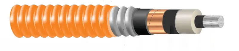 500 Mcm Hvteck Aluminum 140 Mil Trxlpe Ts Aia 8Kv 133% Il Orange Pvc Jacket Csa 1