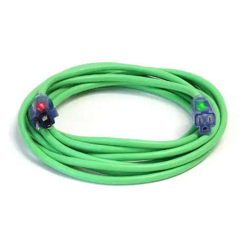 50Ft 12/3 Sjeow Light Indicator Outdoor Cold Weather Extension Cord Green 1
