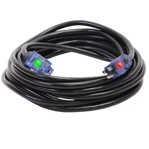 50Ft 12/3 Sjtw Cold Weather Extension Cord With Cgm Black 1