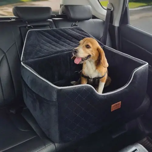 55 Lbs Dog Booster Car Seat Pet Car Seat Small Dog Up To Gray For Car Jbs-Pcs-001-Black 1