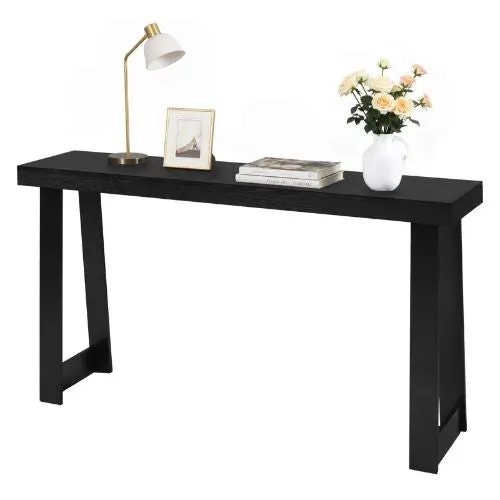 56 Inch Behind Couch Console Table (Black) 1