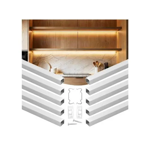 6.6 Ft Deep U Led Aluminum Extrusion Channel Kit With End Caps & Mounting Clips 1