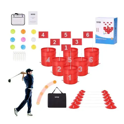 6-Hole Backyard Golf Chipping Game, Portable Outdoor Golf Game For Adults And Kids 1